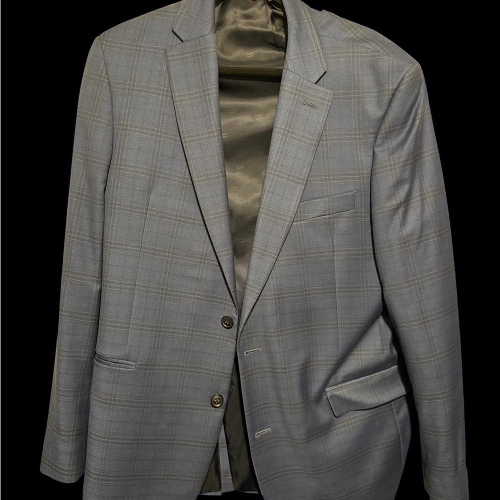 Tommy Hilfiger Blue Plaid Blazer